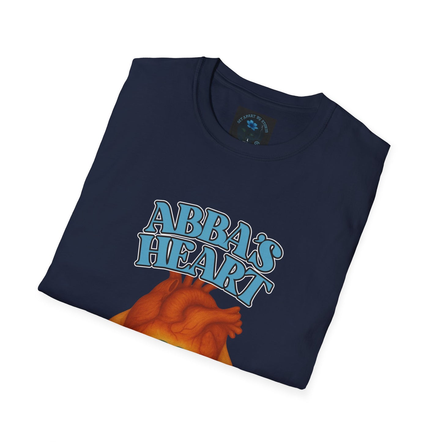 Abba's Heart Unisex Softstyle T-Shirt - Casual Faith-Based Graphic Tee