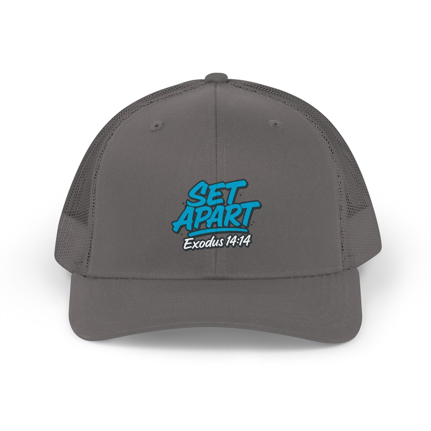 Set Apart Trucker Cap — Exodus 14:14 Christian Mesh Hat