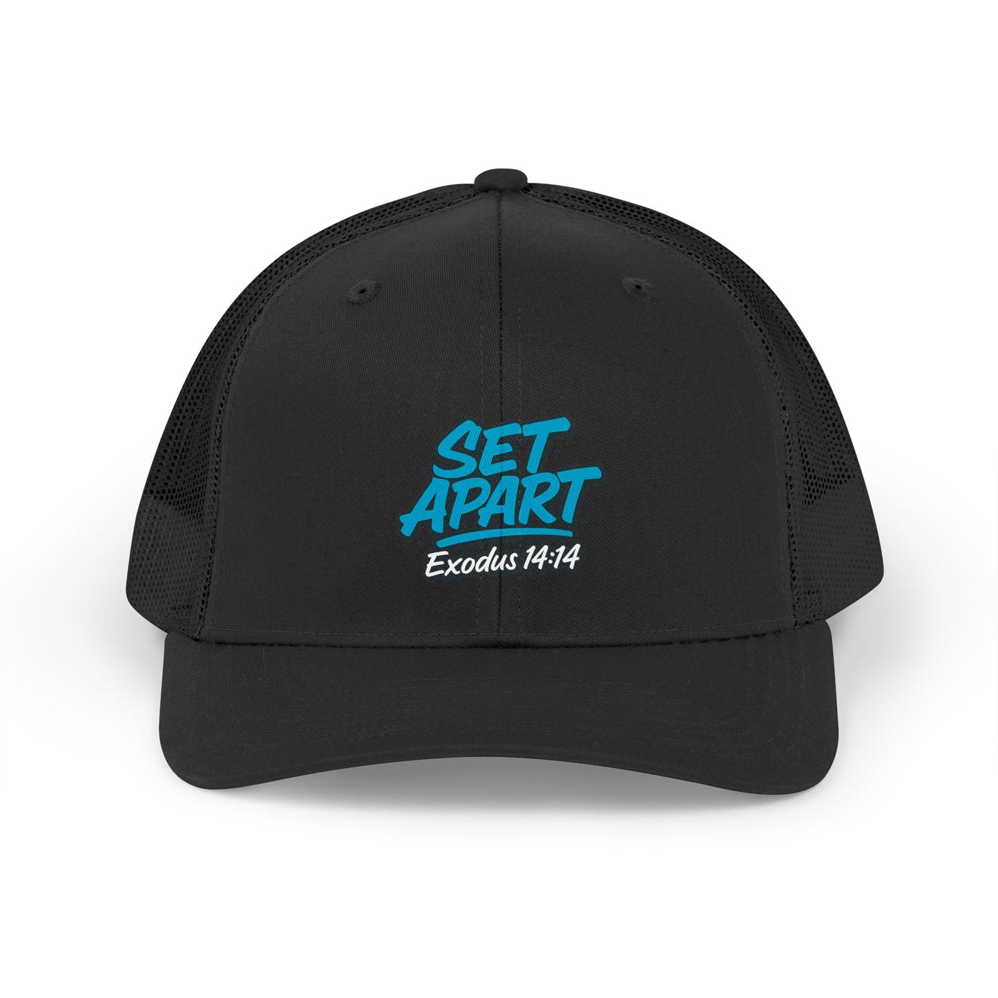 Set Apart Trucker Cap — Exodus 14:14 Christian Mesh Hat